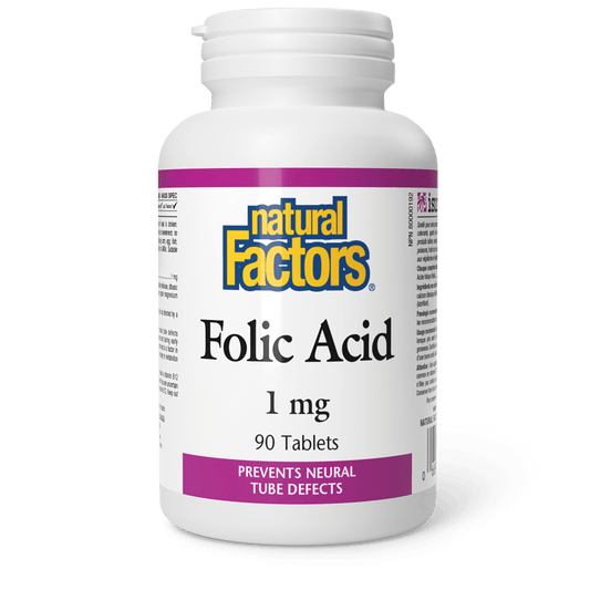 Folic Acid 1 mg, Natural Factors|v|image|1270
