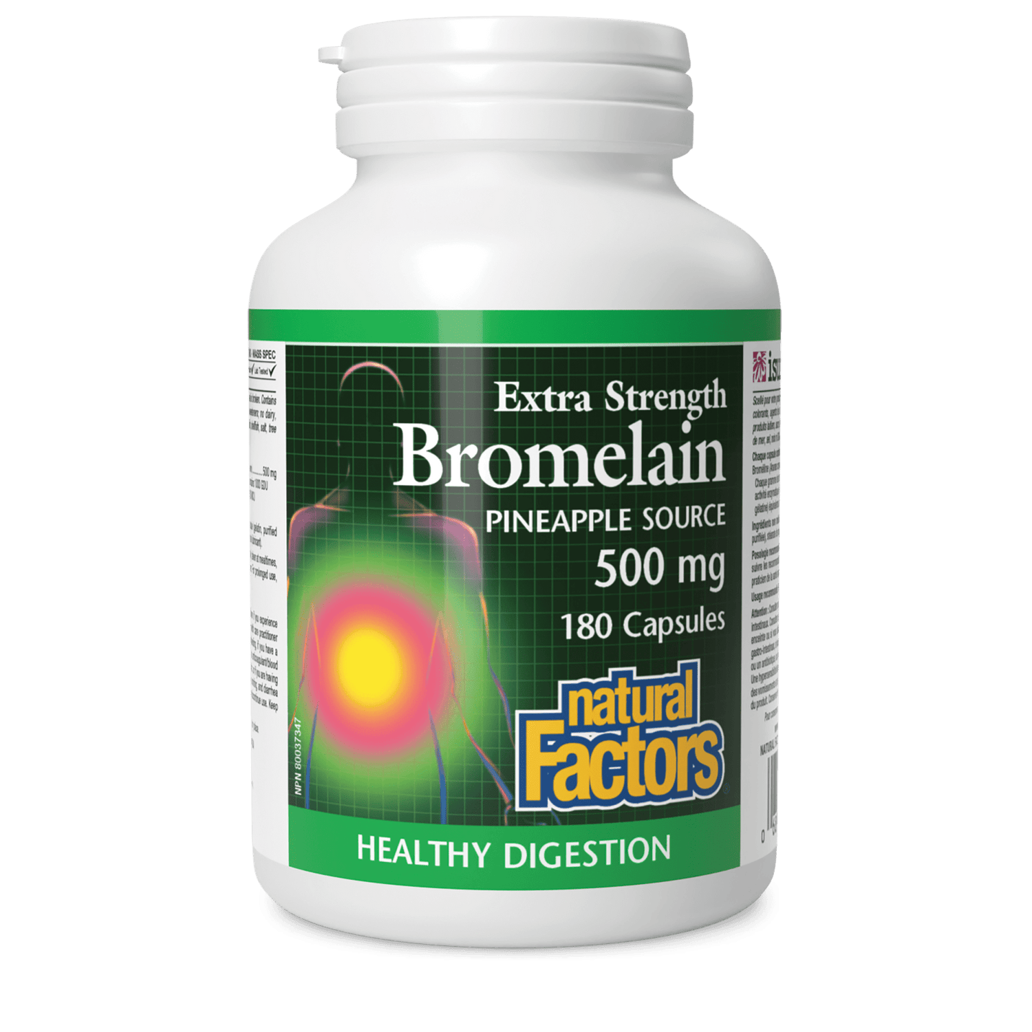 Bromelain Extra Strength 500 mg, Pineapple Source, Natural Factors|v|image|1736