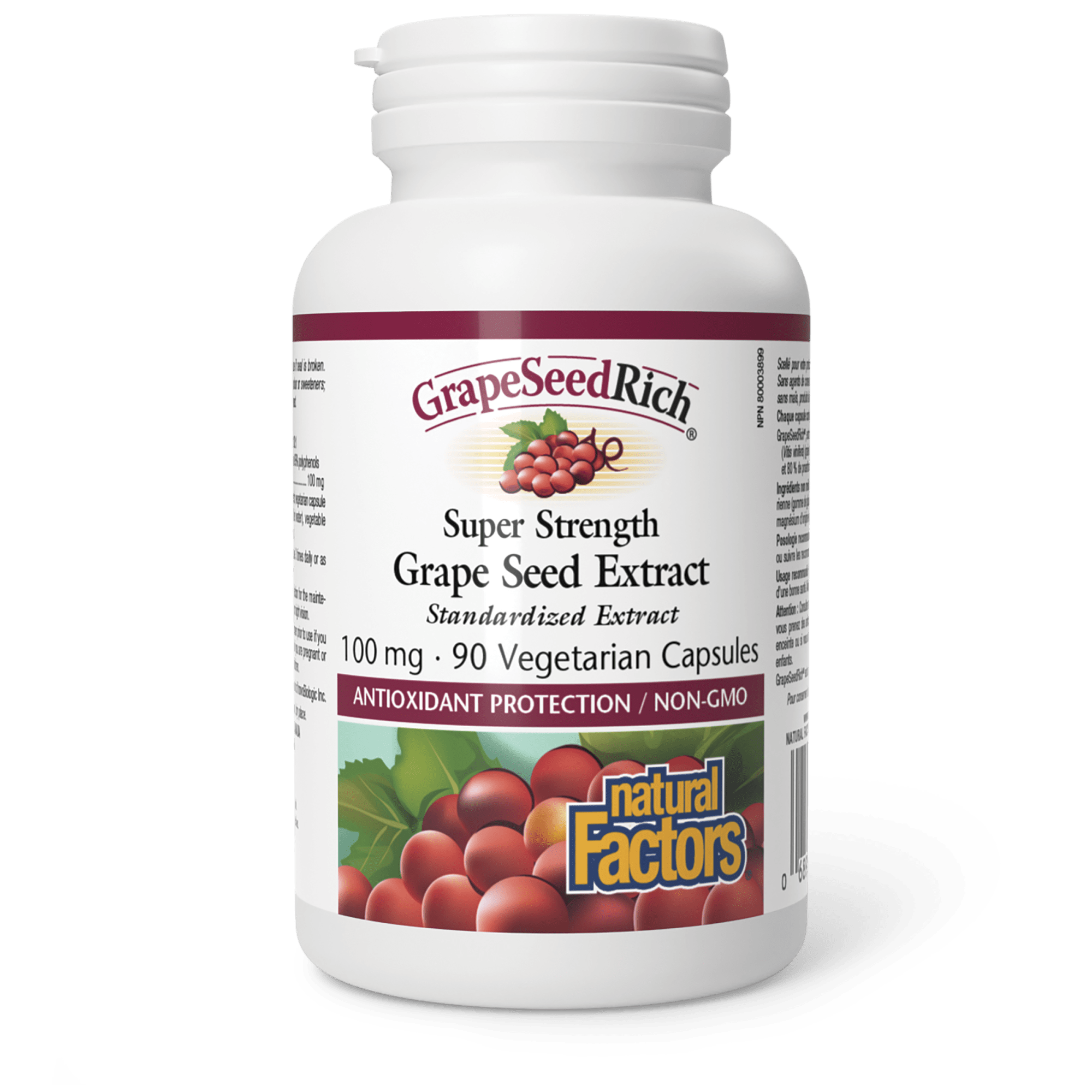 Grape Seed Extract 100 mg Vegetarian Capsules Natural Factors