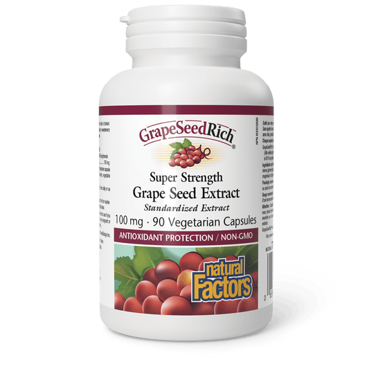 GrapeSeedRich Super Strength Grape Seed Extract 100 mg, Natural Factors|v|image|4536