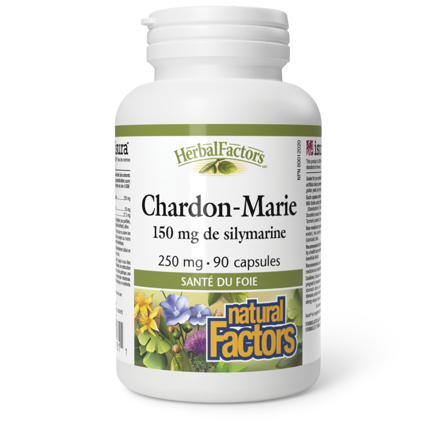 Chardon-Marie 250 mg/150 mg de silymarine, HerbalFactors, Natural Factors|v|image|4181