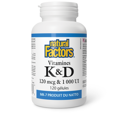 Vitamine K+D 120 mcg/1 000 UI, Natural Factors|v|image|1293