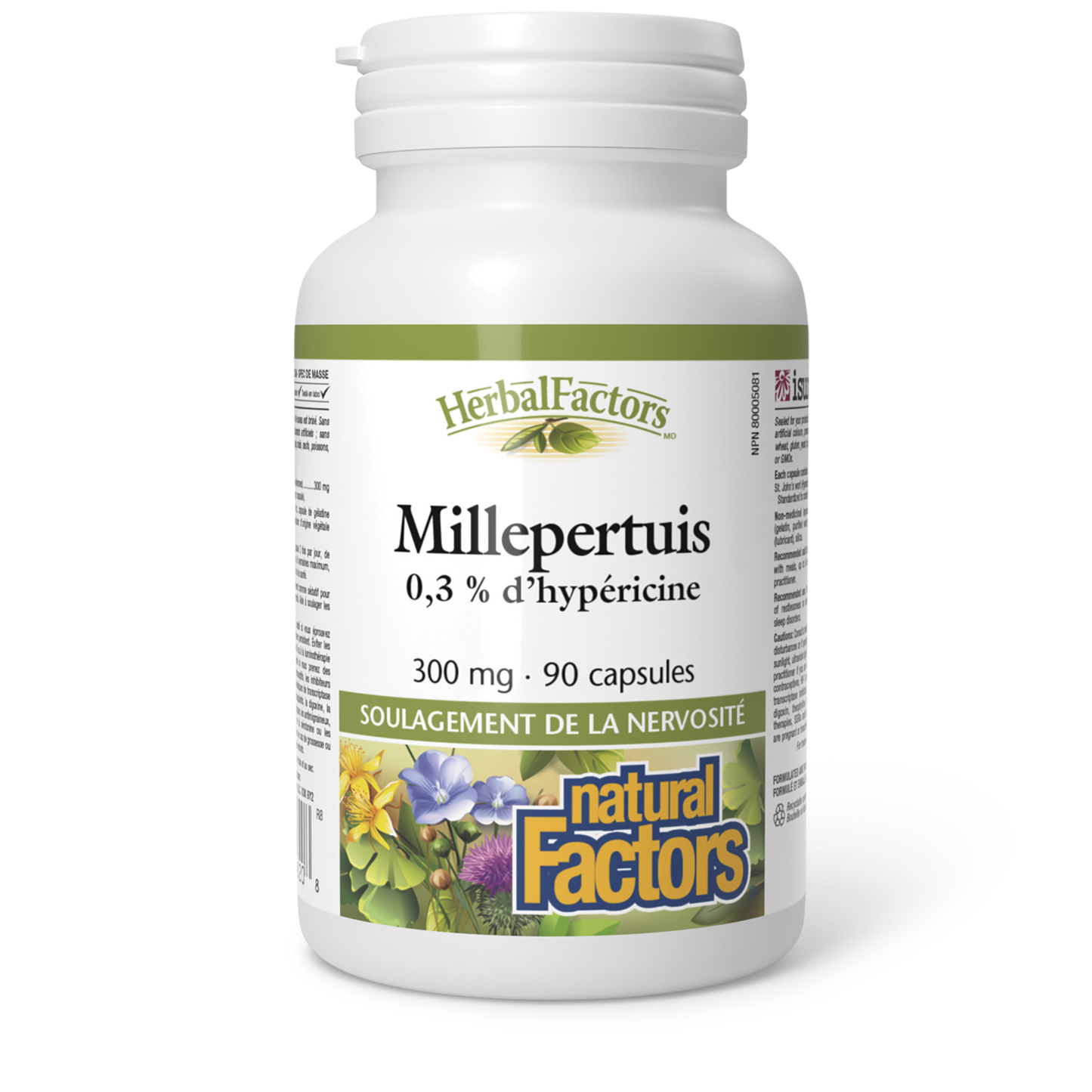 Millepertuis 300 mg, HerbalFactors, Natural Factors|v|image|4820