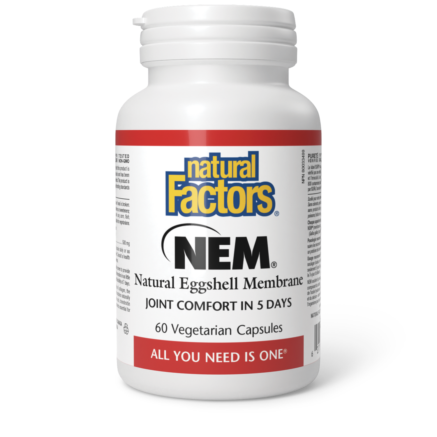 NEM Natural Eggshell Membrane 500 mg, Natural Factors|v|image|2693