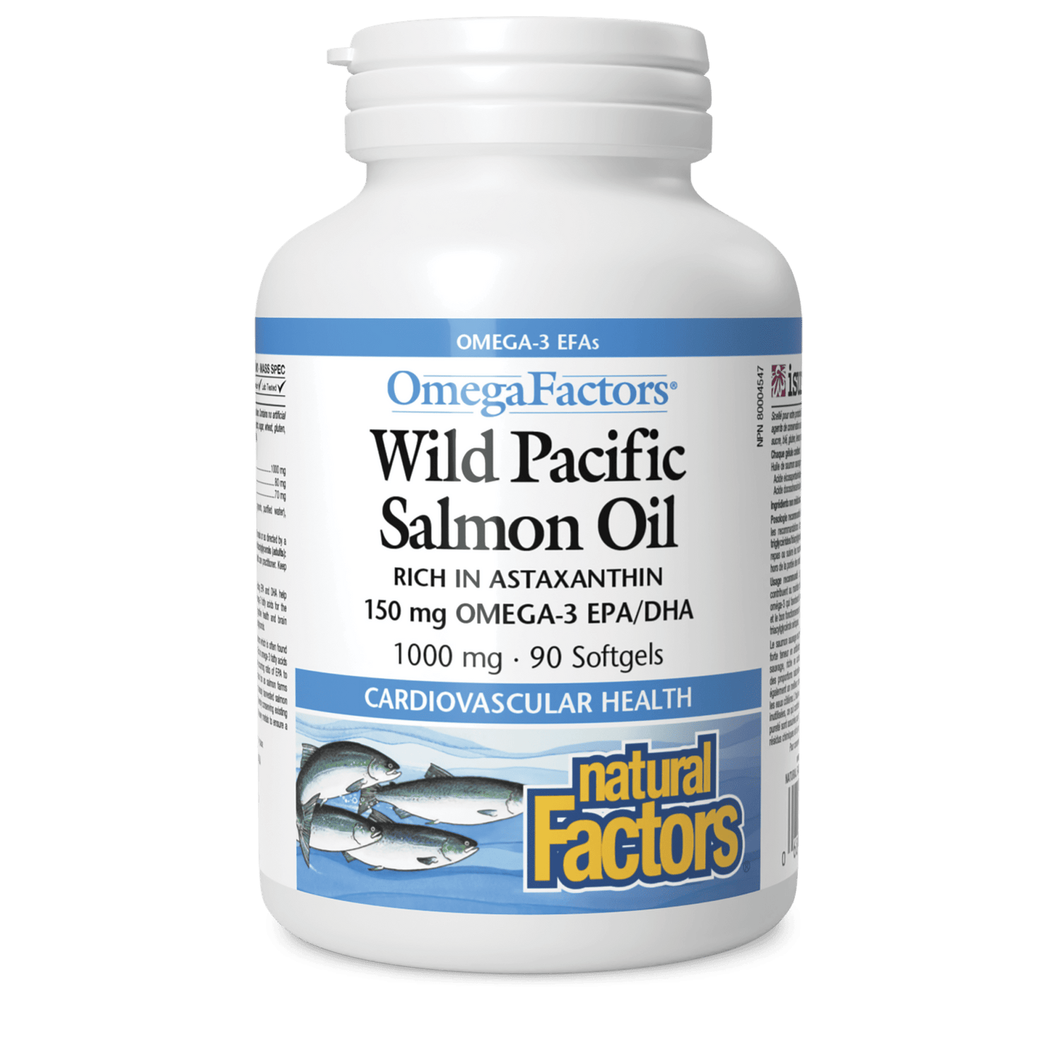 Wild Pacific Salmon Oil 1000 mg, OmegaFactors, Natural Factors|v|image|2256