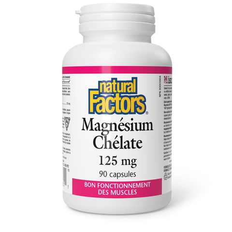 Magnésium Chélate 125 mg, Natural Factors|v|image|1651
