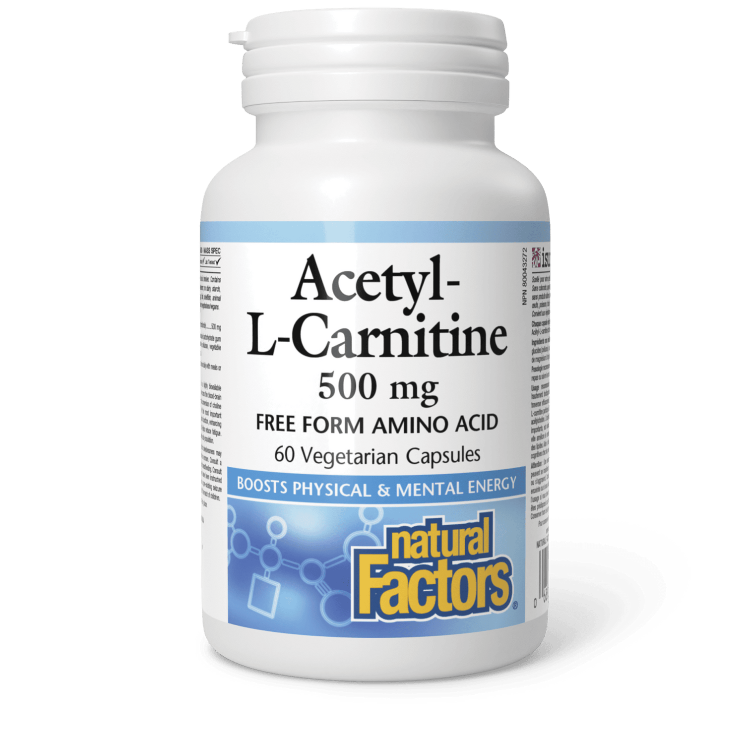 Acetyl-L-Carnitine 500 mg, Natural Factors|v|image|2800