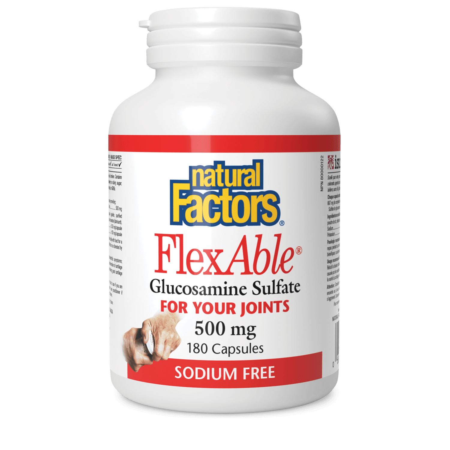 FlexAble Glucosamine Sulfate 500 mg, Natural Factors|v|image|2659