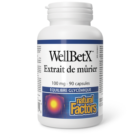 WellBetX Extrait de mûrier 100 mg, Natural Factors|v|image|3584