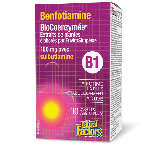 Benfotiamine BioCoenzymée • B1 avec sulbutiamine, Natural Factors|v|image|1248
