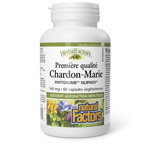 Chardon-Marie Phytosome Siliphos Première qualité 160 mg, HerbalFactors, Natural Factors|v|image|1757