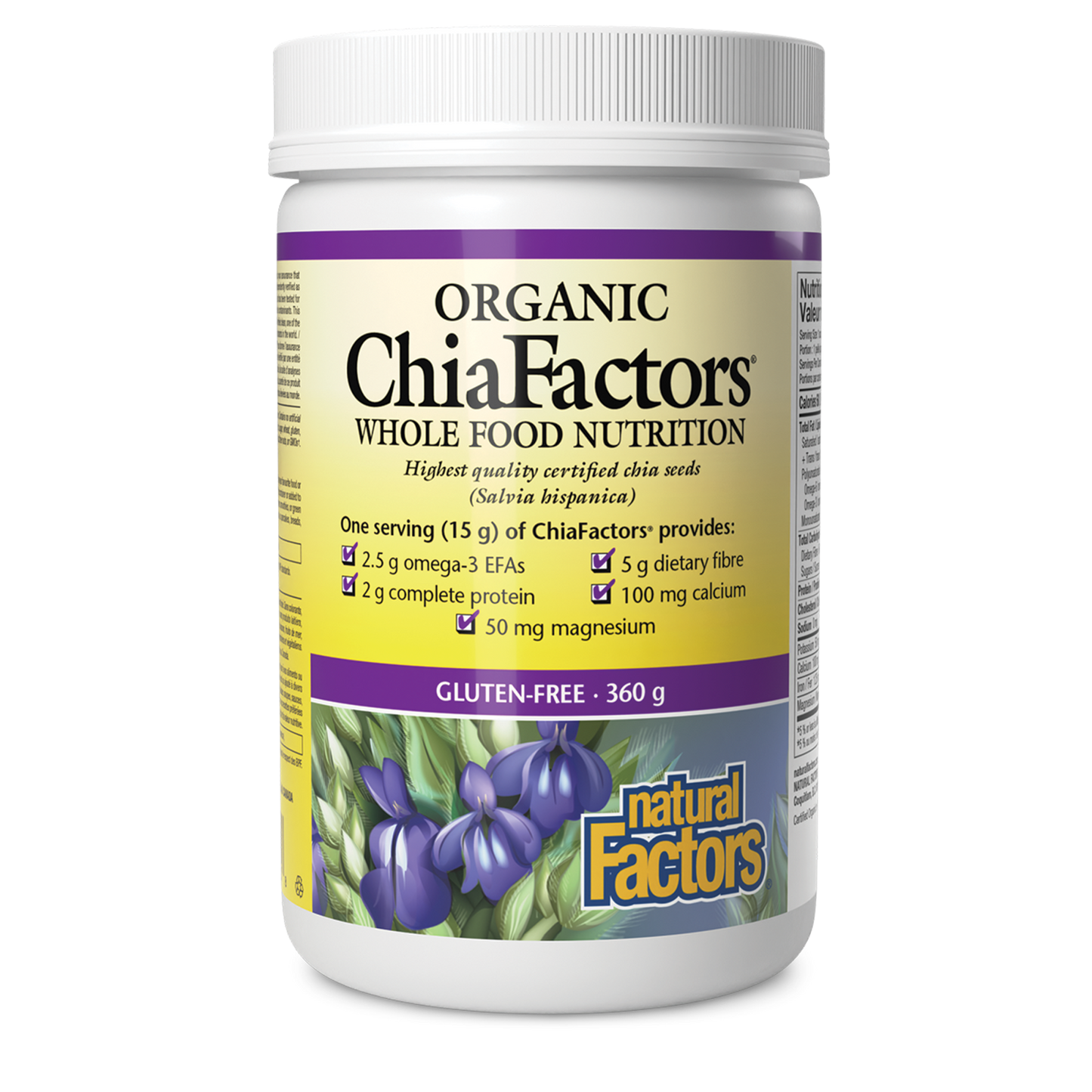 Organic ChiaFactors, Natural Factors|v|image|2920