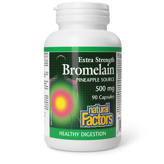 Bromelain Extra Strength 500 mg, Pineapple Source, Natural Factors|v|image|1735