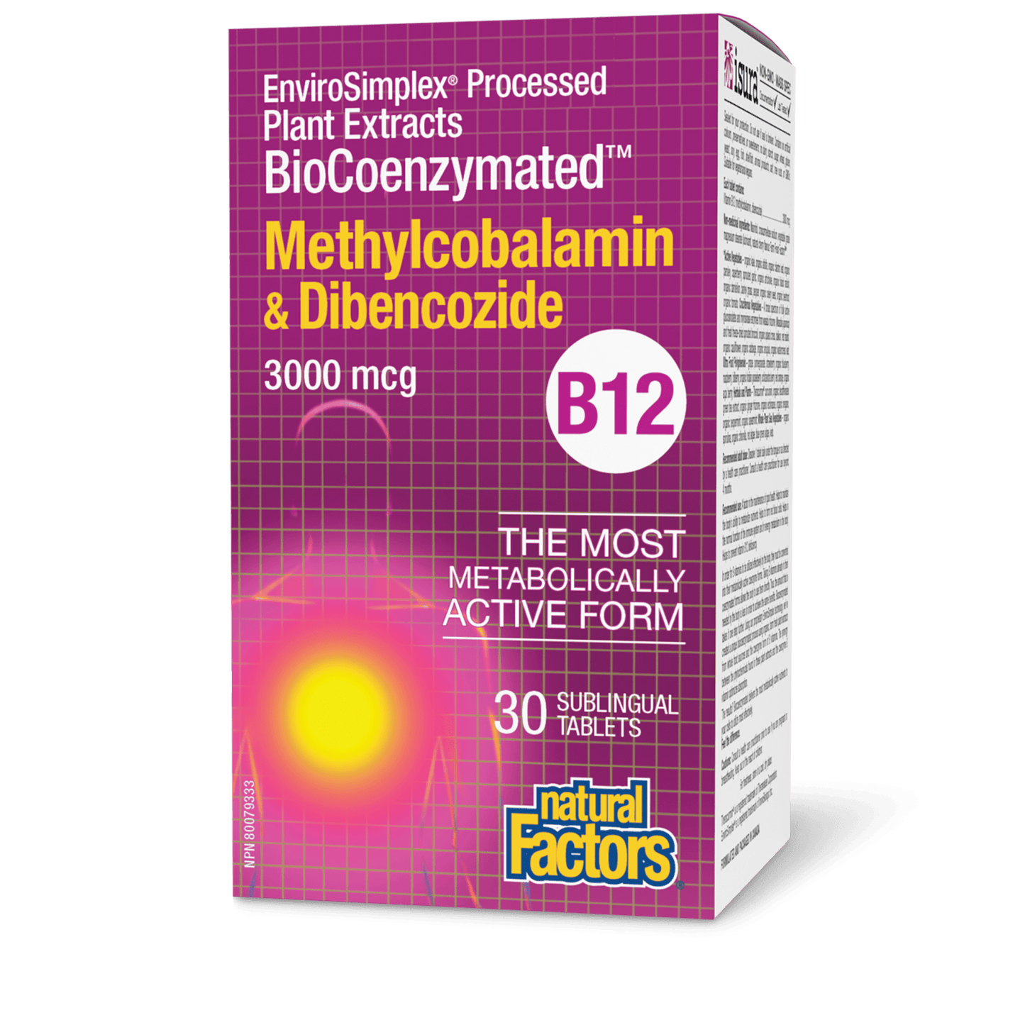 BioCoenzymated Methylcobalamin & Dibencozide • B12 3000 mcg, Natural Factors|v|image|1253