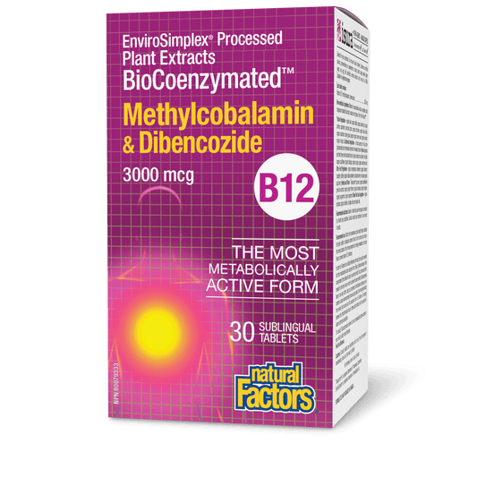 BioCoenzymated Methylcobalamin & Dibencozide • B12 3000 mcg, Natural Factors|v|image|1253