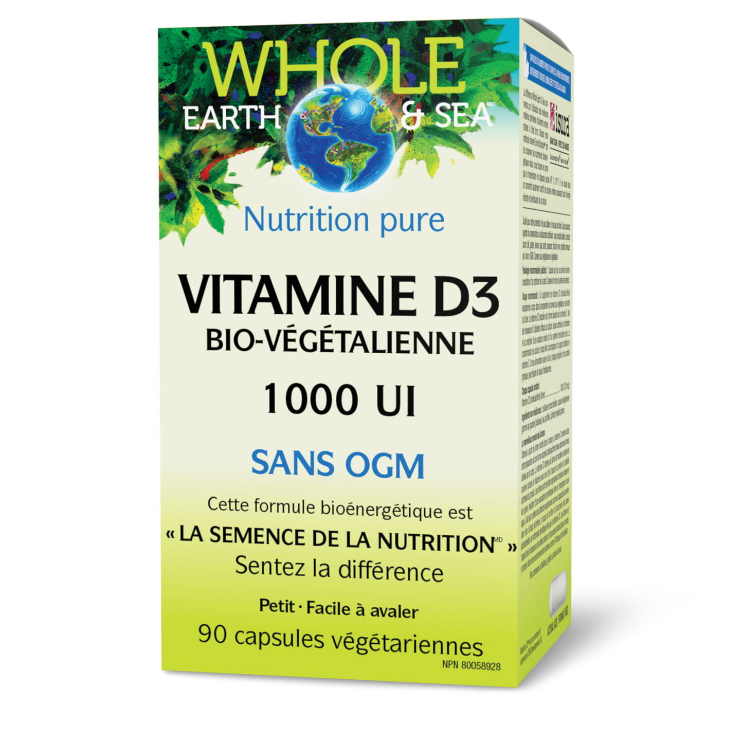 Vitamine D3 bio-végétalienne 1 000 UI, Whole Earth & Sea, Whole Earth & Sea®|v|image|35512