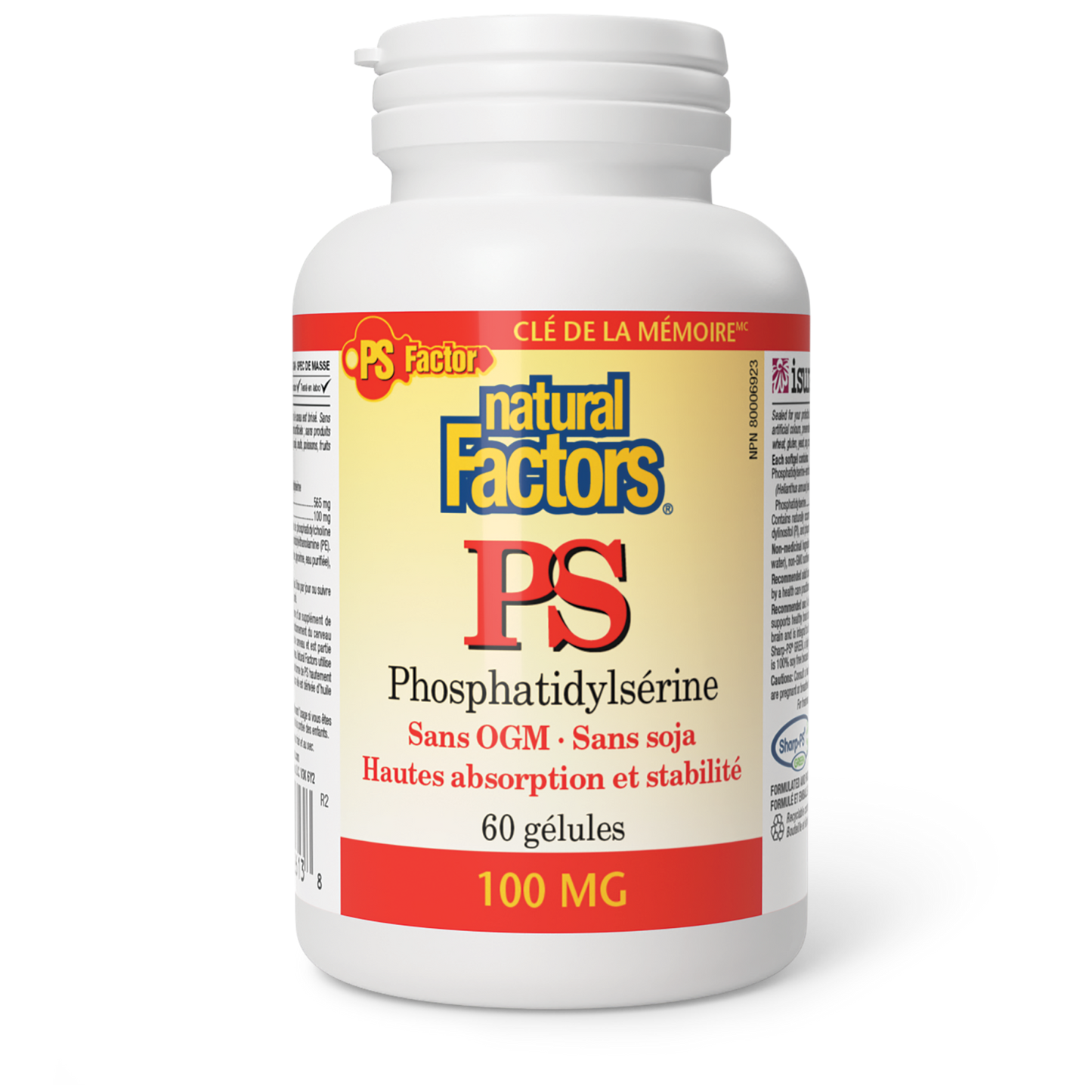 PS Phosphatidylsérine 100 mg, Natural Factors|v|image|2613