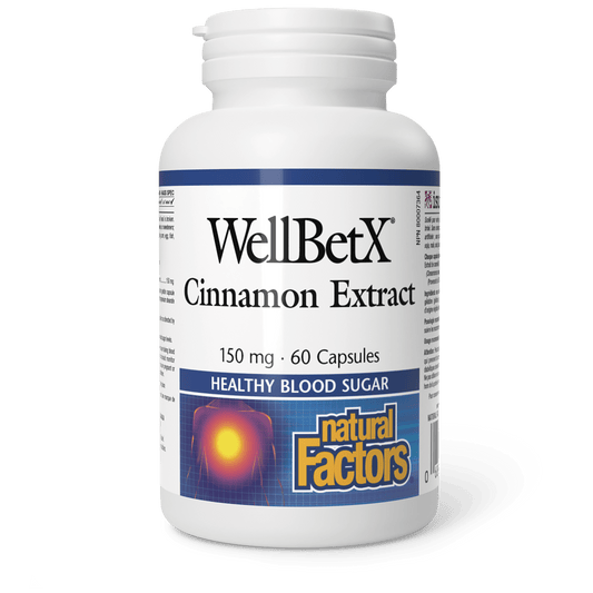 WellBetX Cinnamon Extract 150 mg, Natural Factors|v|image|3590
