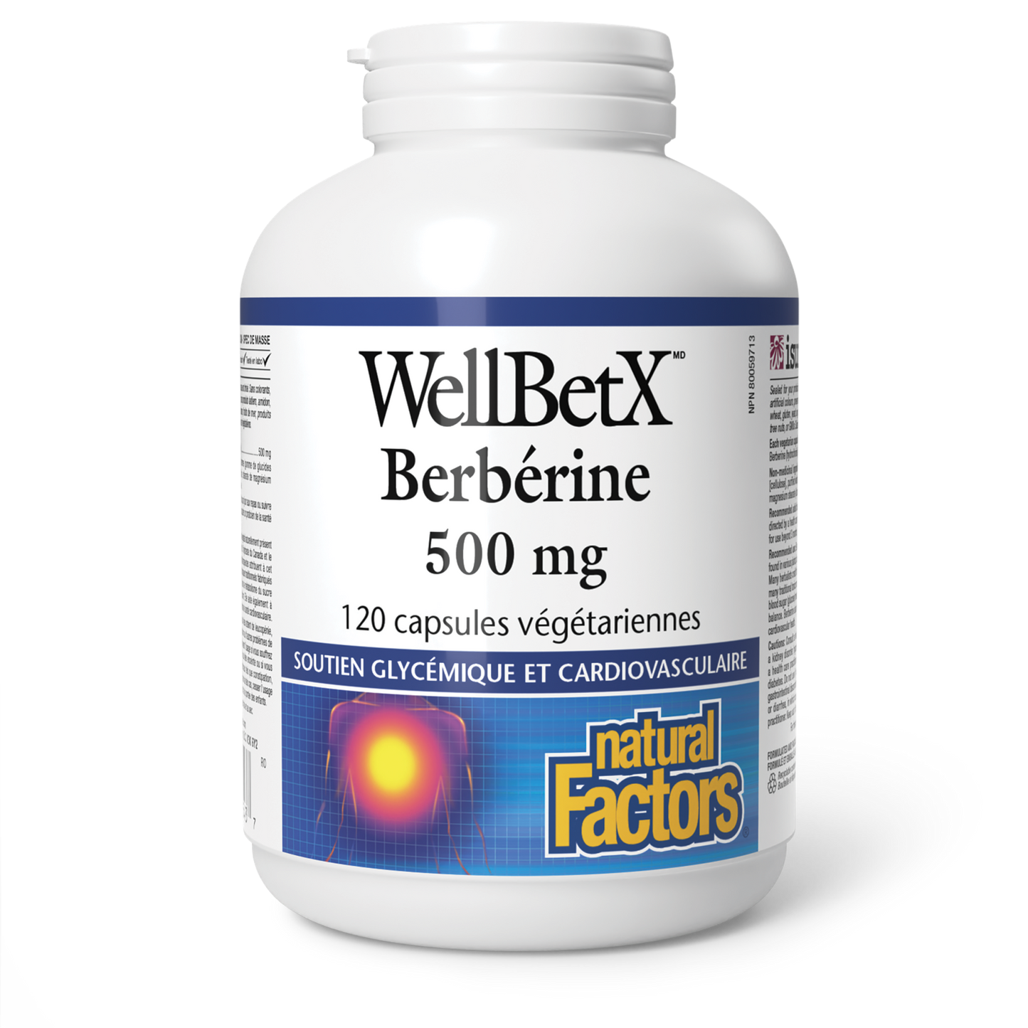 Berbérine, WellBetX 500 mg, Natural Factors|v|image|3543