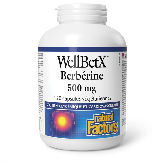 Berbérine, WellBetX 500 mg, Natural Factors|v|image|3543