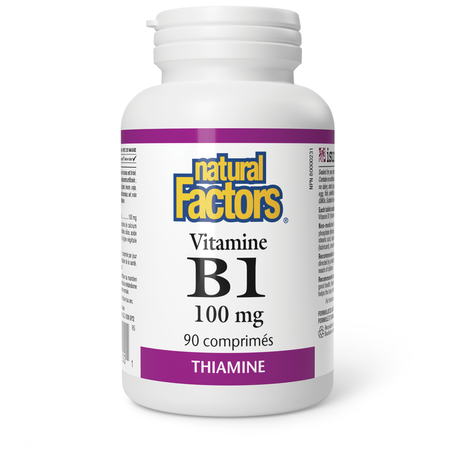 Vitamine B1 100 mg, Natural Factors|v|image|1200