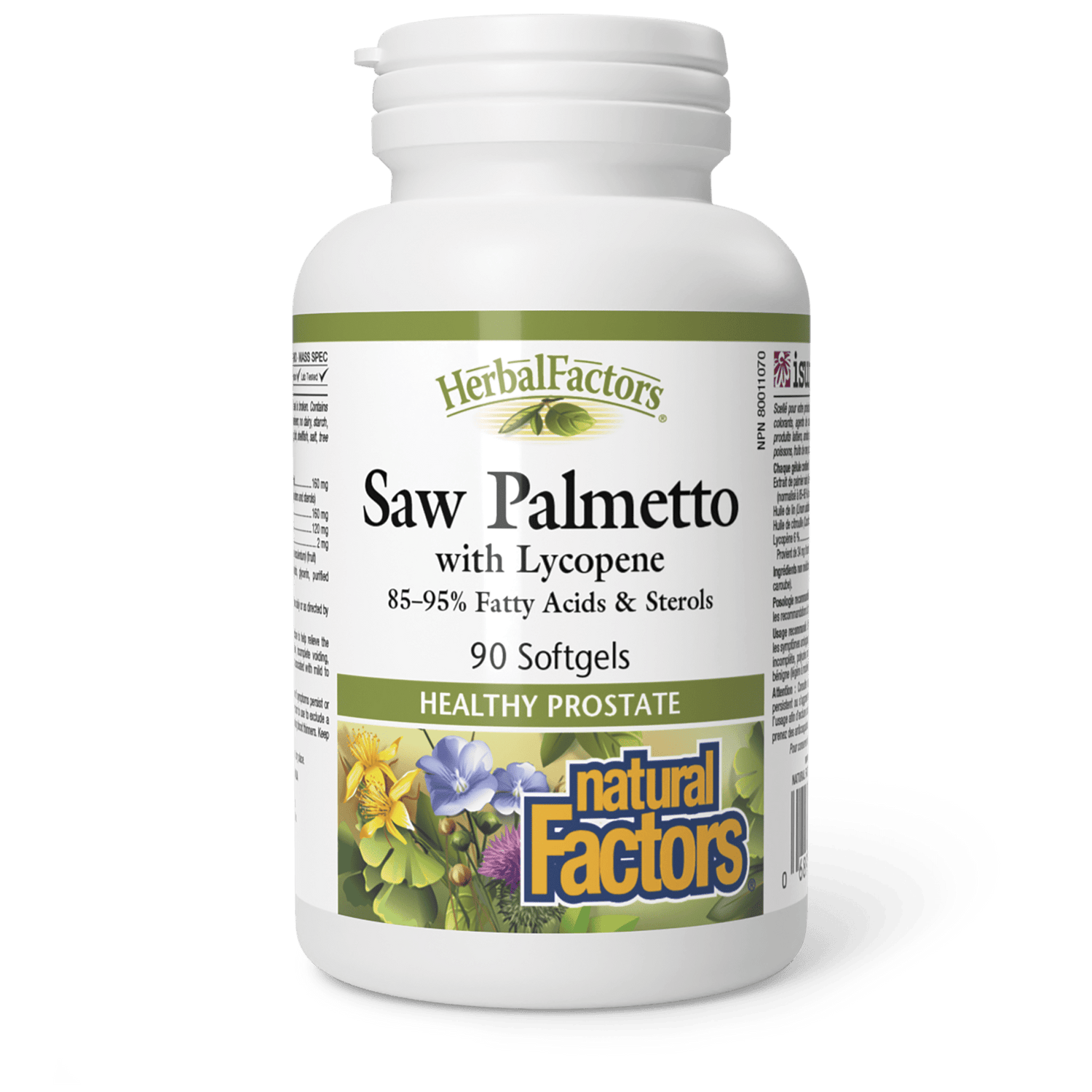 Saw Palmetto with Lycopene, HerbalFactors, Natural Factors|v|image|4552