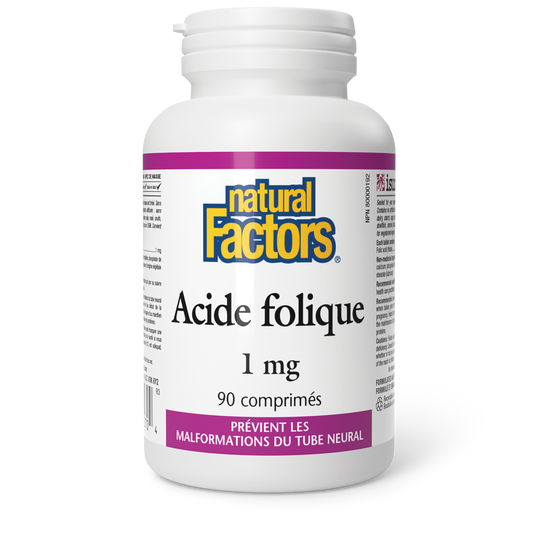 Acide folique 1 mg, Natural Factors|v|image|1270