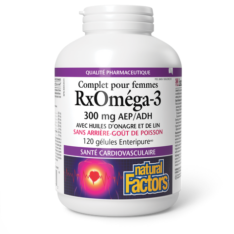 RxOméga-3 complet pour femmes 300 mg AEP/ADH, Natural Factors|v|image|3577