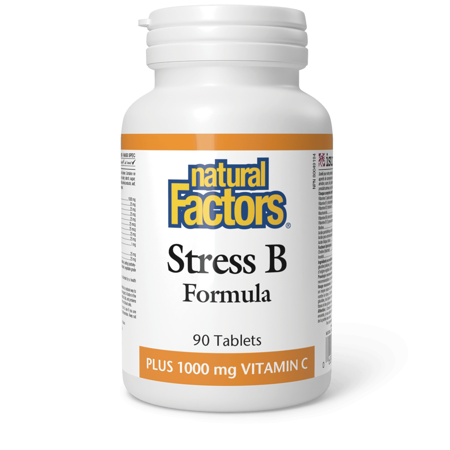 Stress B Formula Plus 1000 mg Vitamin C, Natural Factors|v|image|1131