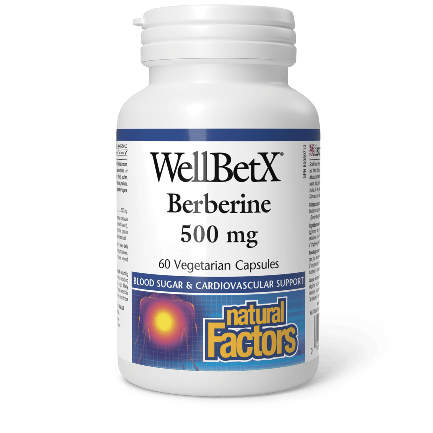 WellBetX Berberine 500 mg, Natural Factors|v|image|3544