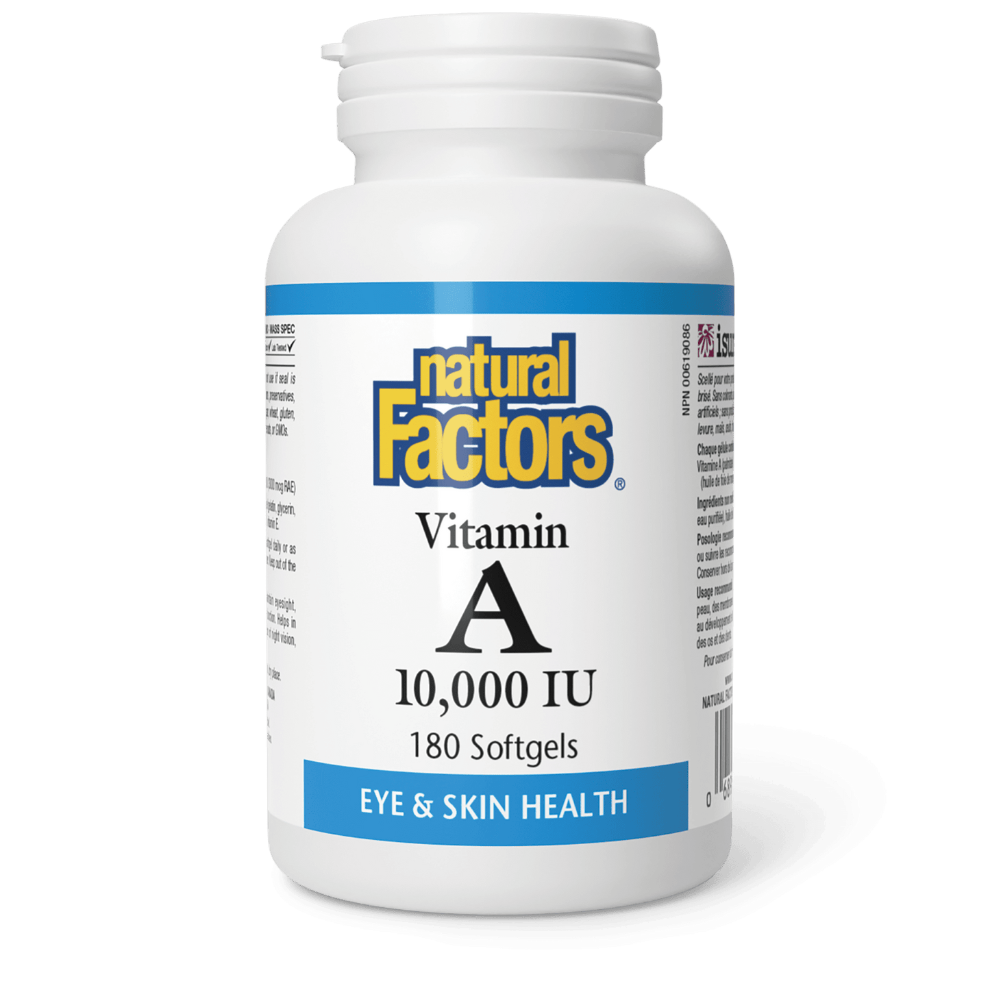 Vitamin A 10,000 IU, Natural Factors|v|image|1041