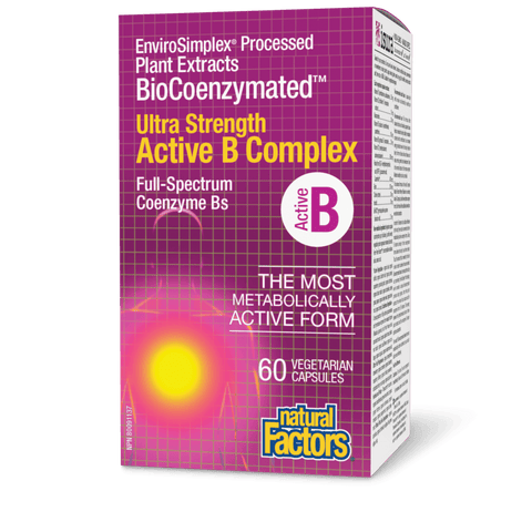 BioCoenzymated Active B Complex Ultra Strength, Natural Factors|v|image|1256