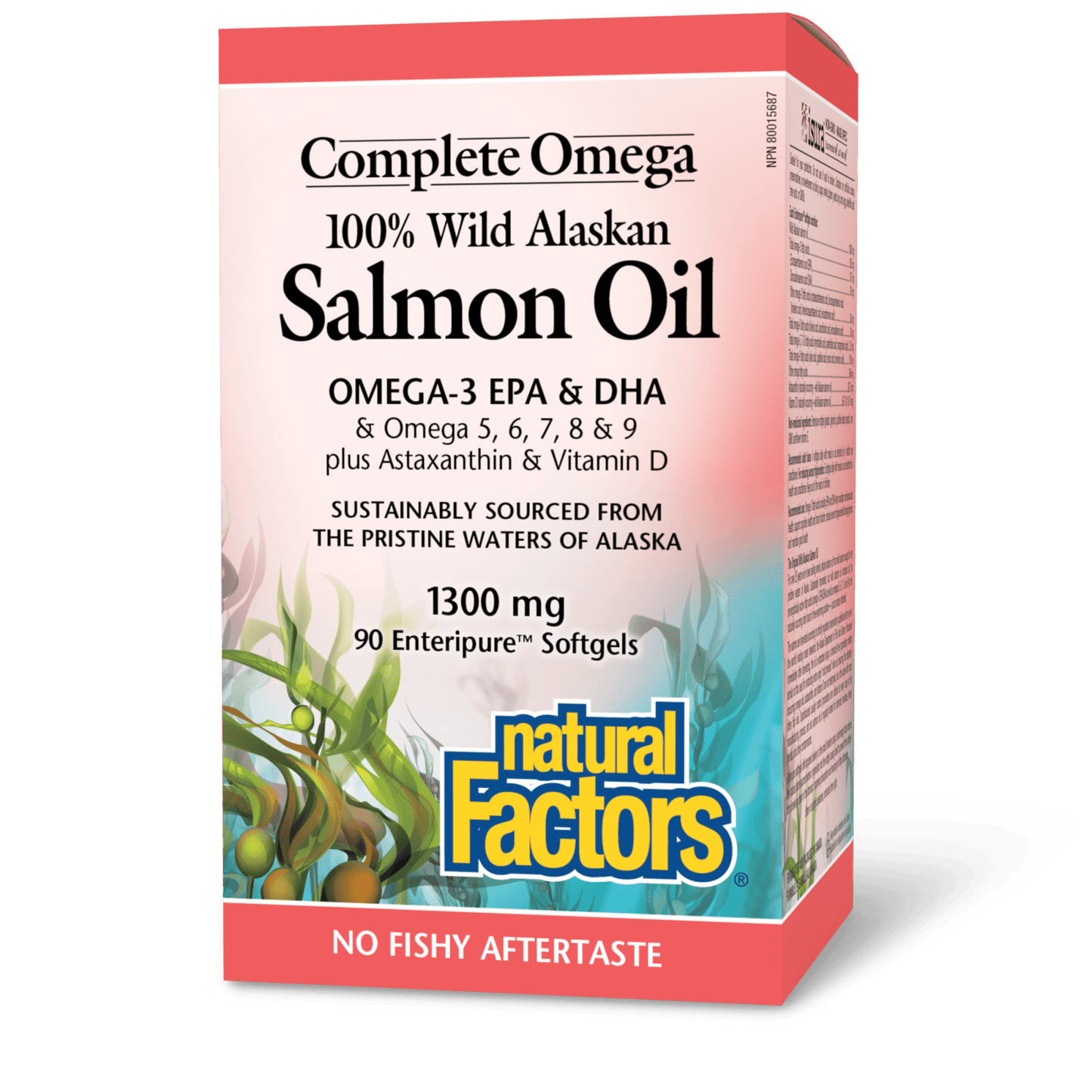 100% Wild Alaskan Salmon Oil 1300 mg, Complete Omega, Natural Factors|v|image|2265