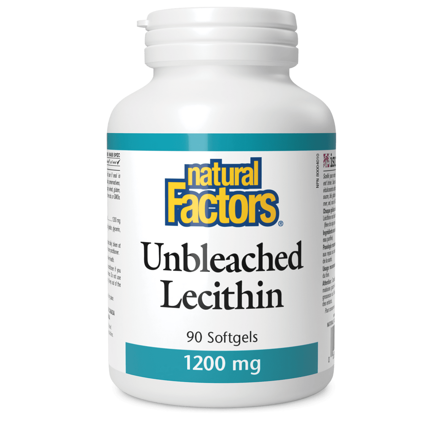 Unbleached Lecithin 1200 mg, Natural Factors|v|image|2600