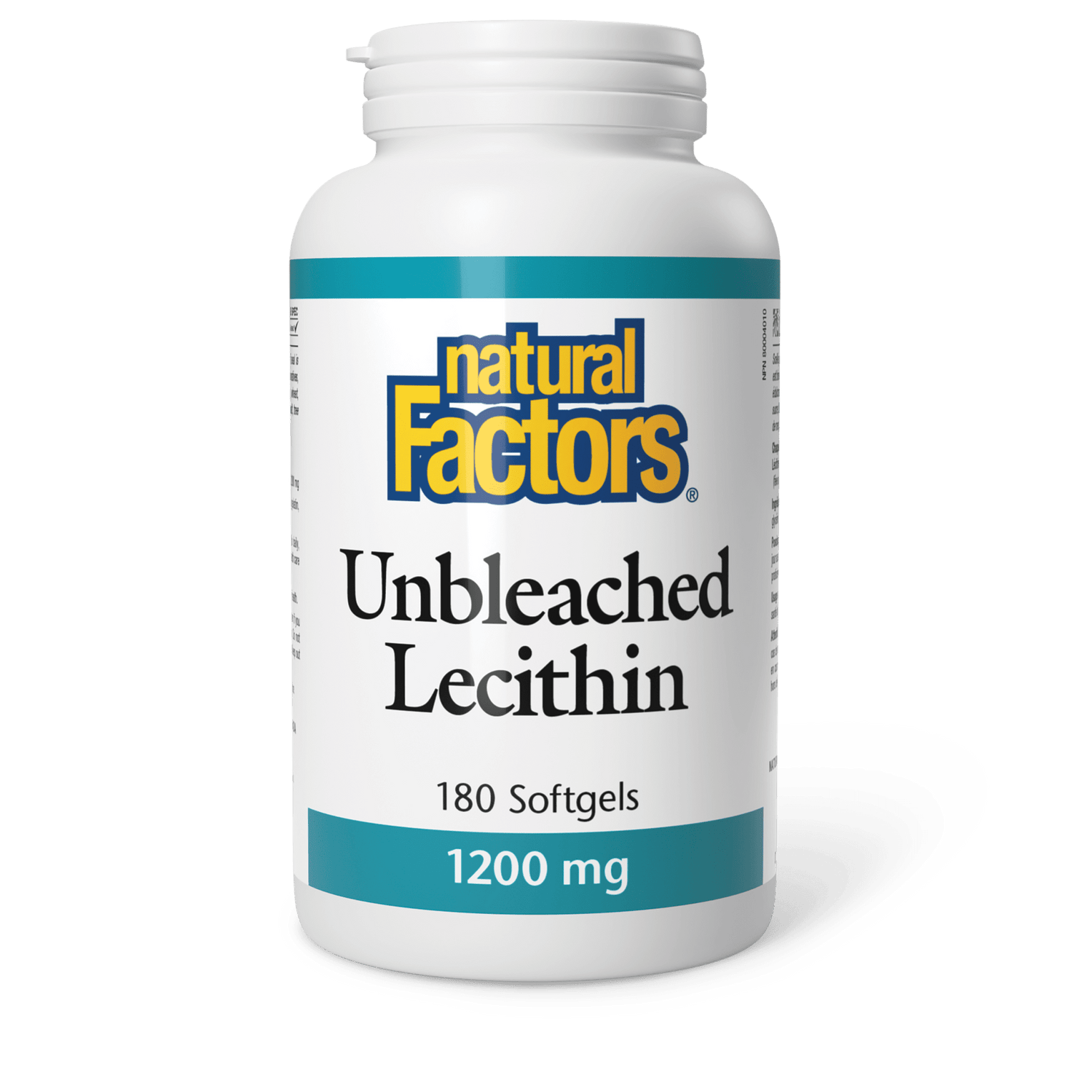 Unbleached Lecithin 1200 mg, Natural Factors|v|image|2601